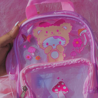 Hello Kitty Pink Clear Mini Backpack