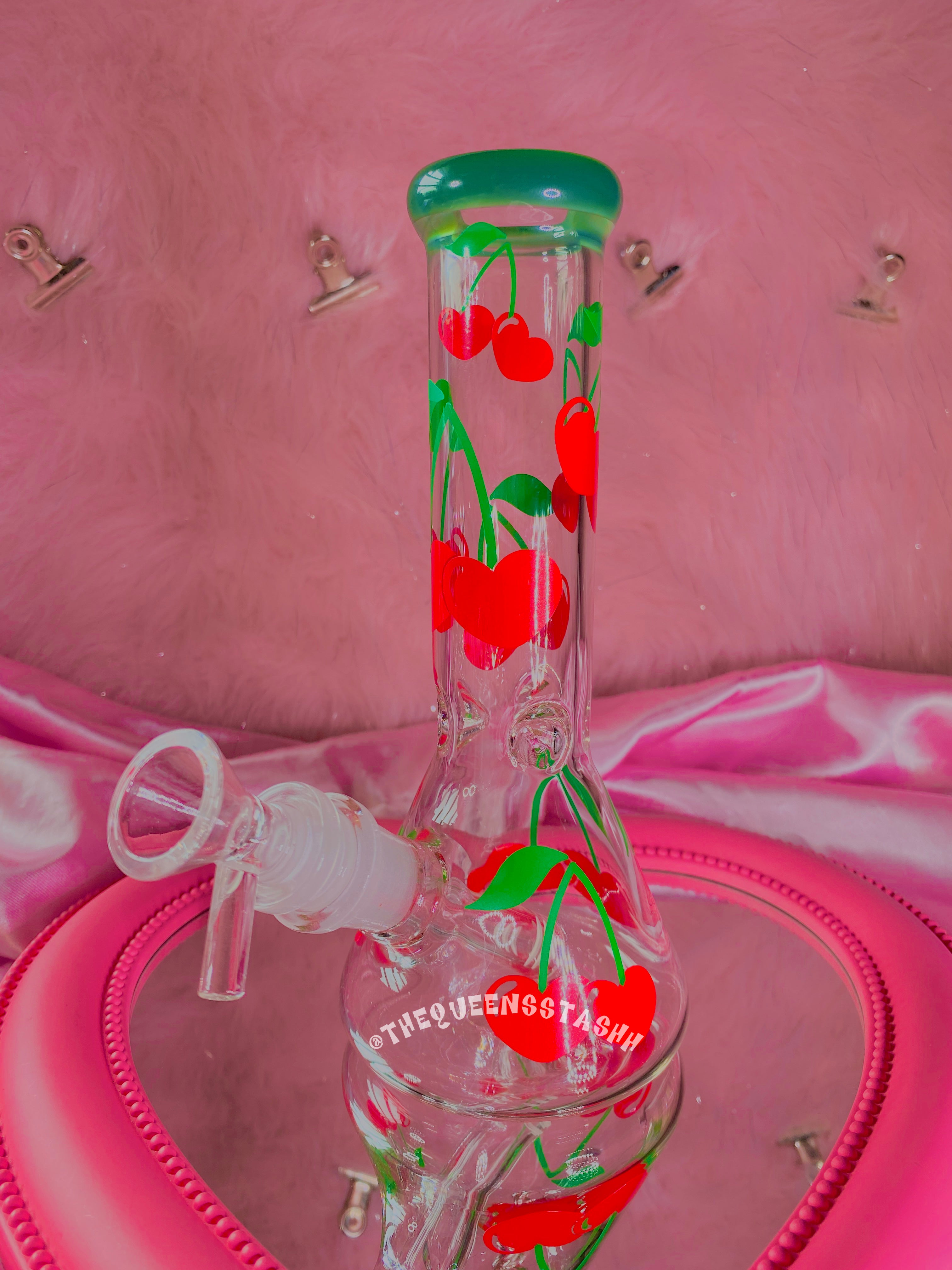 Cherry Baby Bong (handmade) Ready to Ship – THE QUEENS STASH