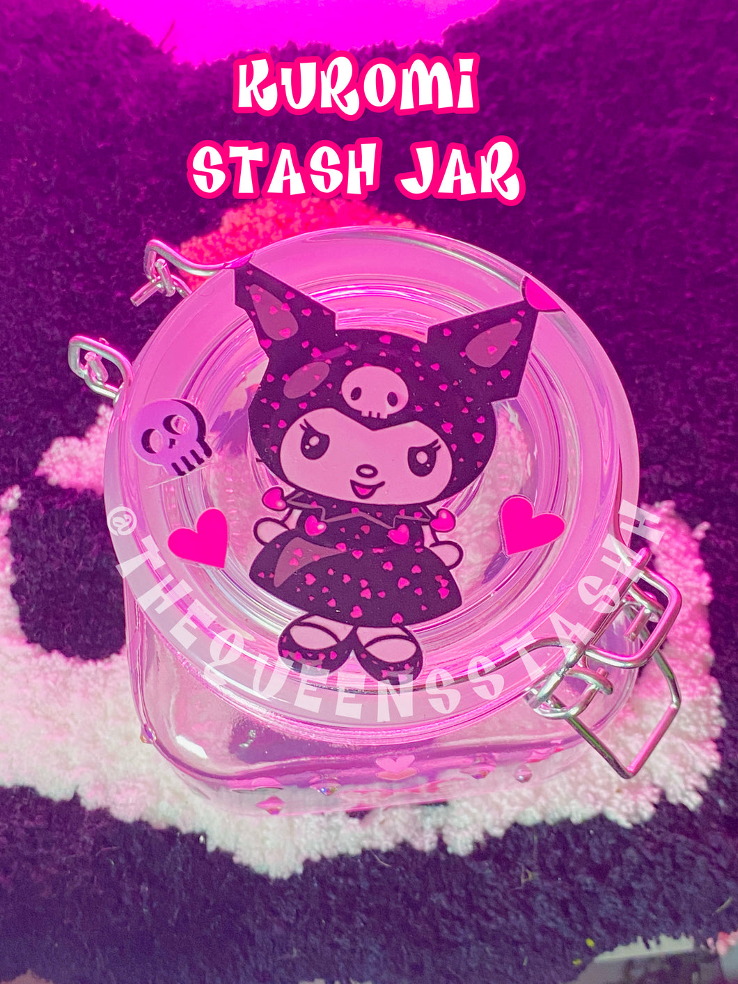 Kuromi Glass Odor less Stash Jar